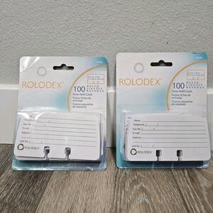 Rolodex 2 Pack Bundle Petite Refill Cards Ruled 2 1/4 x 4 100 Cards Pack New